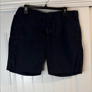 H&M Navy Men's Flat Front Shorts